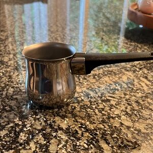 Stainless Steel Turkish Coffee Pot with Black Handle